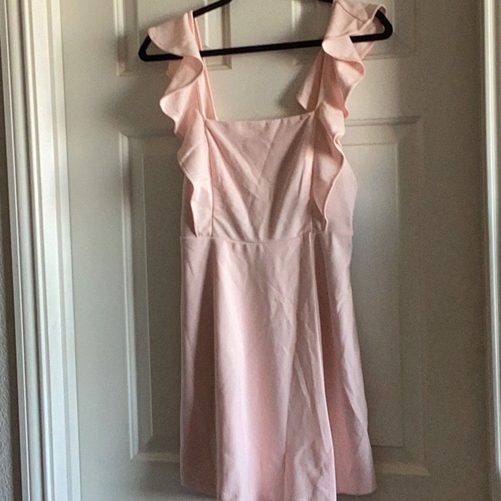 COPY - Pink Ruffle Strap Dress pic shown is s but have multiple sizes